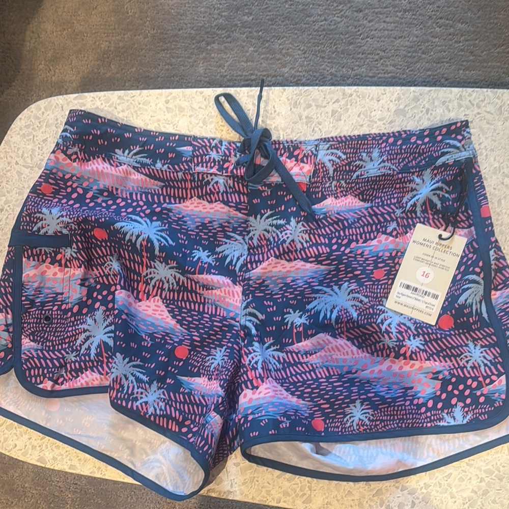 Tropical Print Women's Swim Shorts